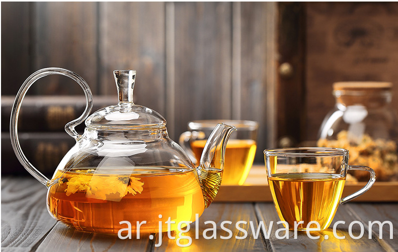elegant glass teapot